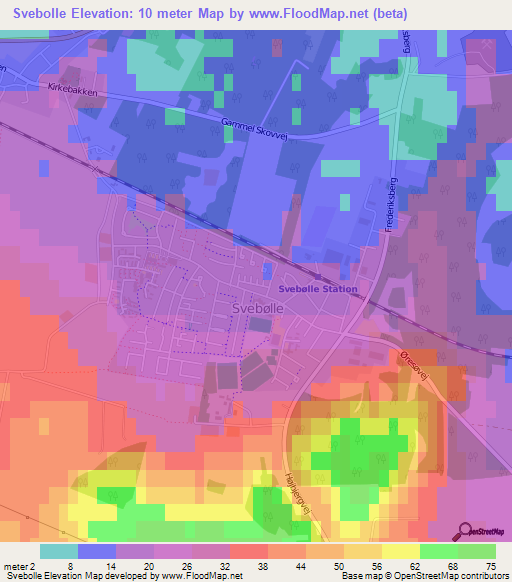 Svebolle,Denmark Elevation Map