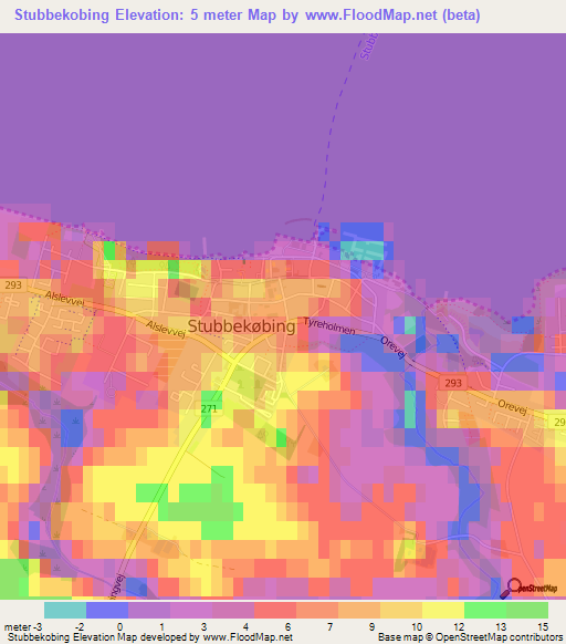 Stubbekobing,Denmark Elevation Map