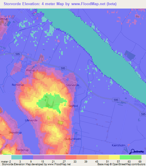 Storvorde,Denmark Elevation Map