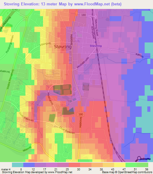 Stovring,Denmark Elevation Map
