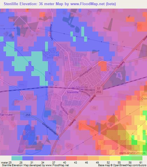 Stenlille,Denmark Elevation Map