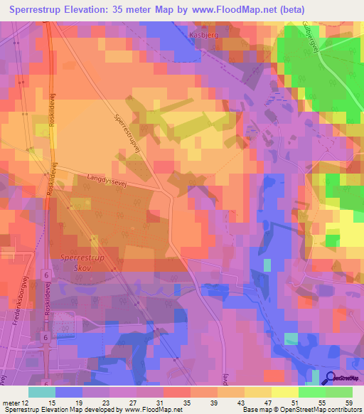 Sperrestrup,Denmark Elevation Map