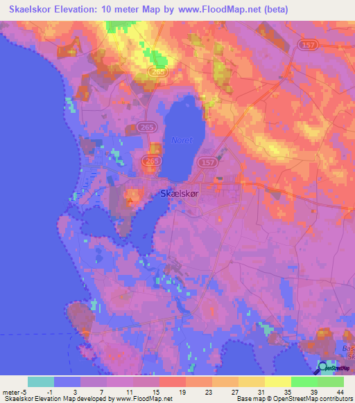 Skaelskor,Denmark Elevation Map