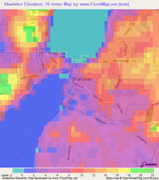 Skaelskor,Denmark Elevation Map