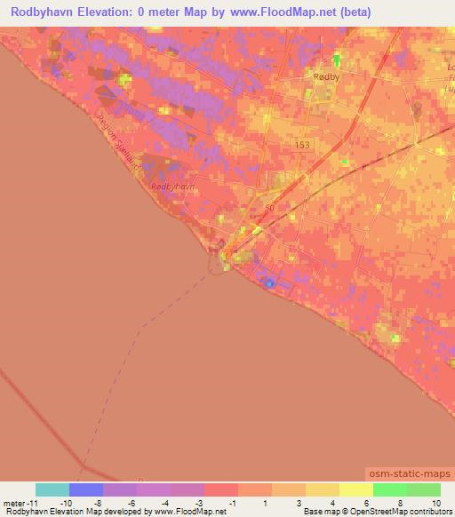 Rodbyhavn,Denmark Elevation Map