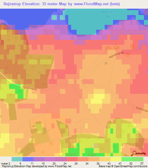 Rejnstrup,Denmark Elevation Map