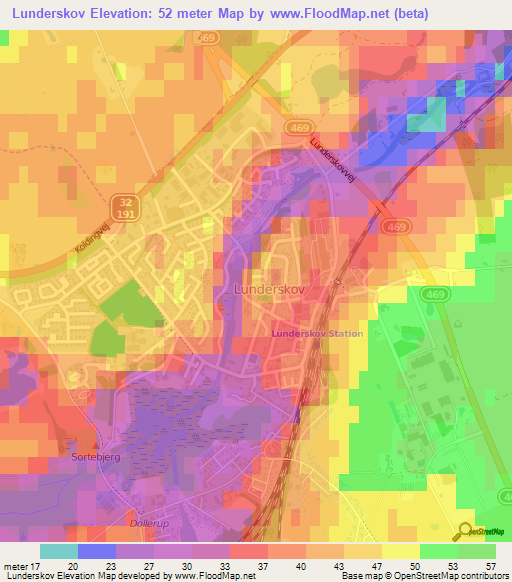 Lunderskov,Denmark Elevation Map