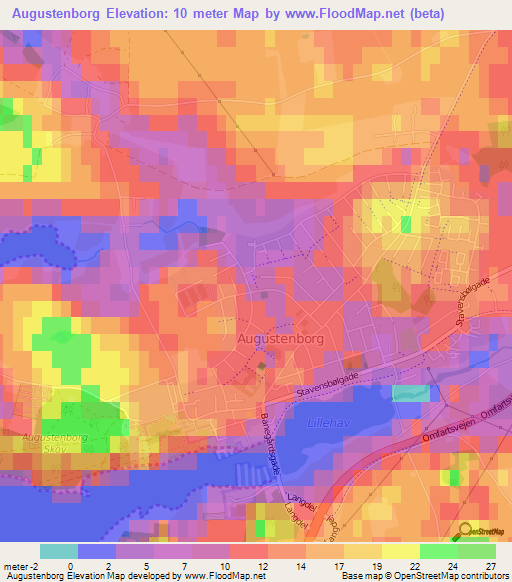 Augustenborg,Denmark Elevation Map