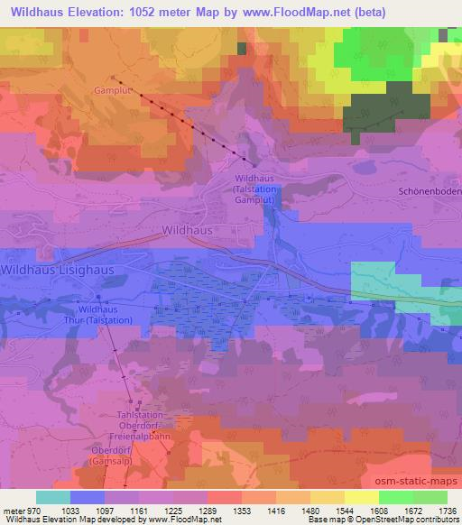 Wildhaus,Switzerland Elevation Map