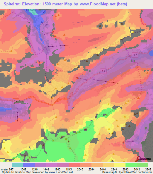 Spitelruti,Switzerland Elevation Map