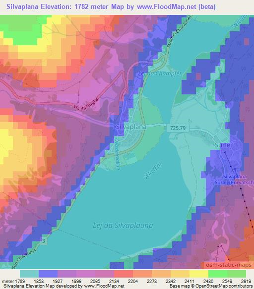 Silvaplana,Switzerland Elevation Map