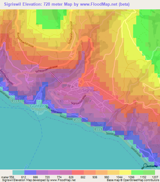 Sigriswil,Switzerland Elevation Map