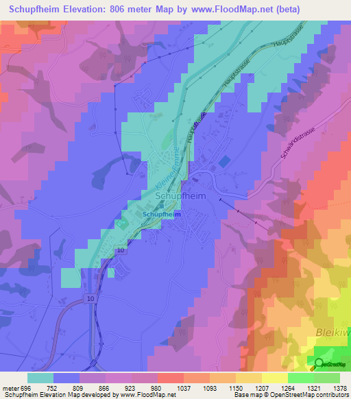 Schupfheim,Switzerland Elevation Map