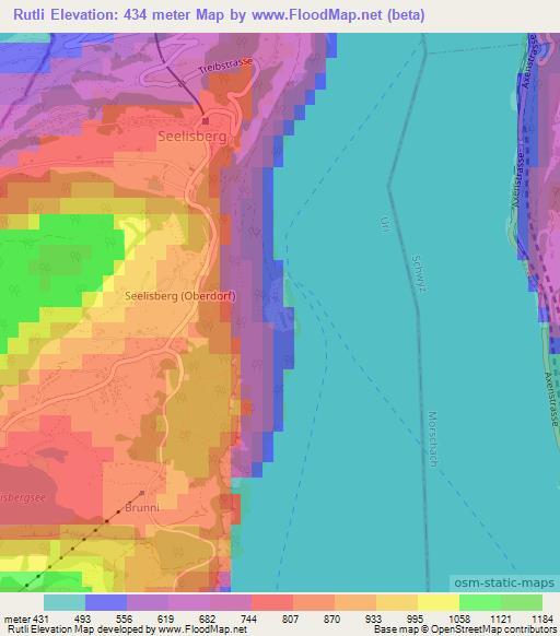Rutli,Switzerland Elevation Map