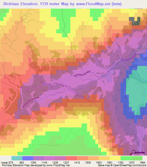 Richisau,Switzerland Elevation Map