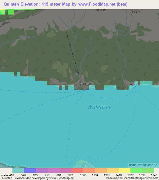 Quinten,Switzerland Elevation Map