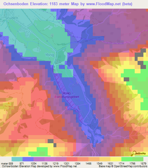 Ochsenboden,Switzerland Elevation Map