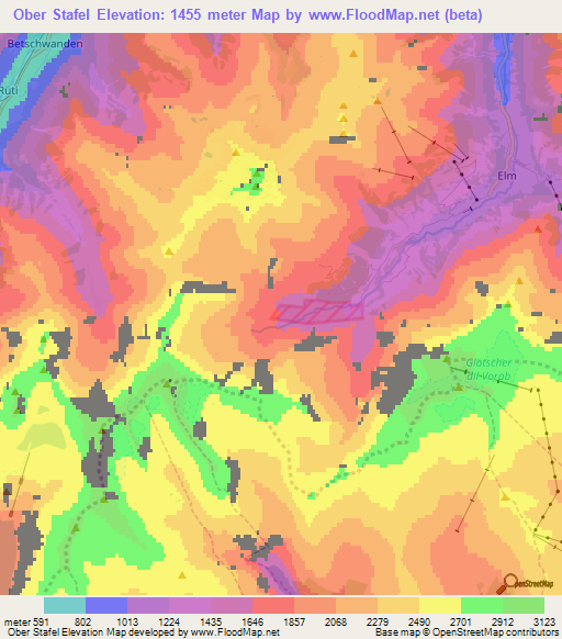 Ober Stafel,Switzerland Elevation Map