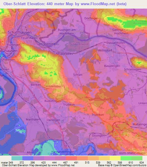 Ober-Schlatt,Switzerland Elevation Map