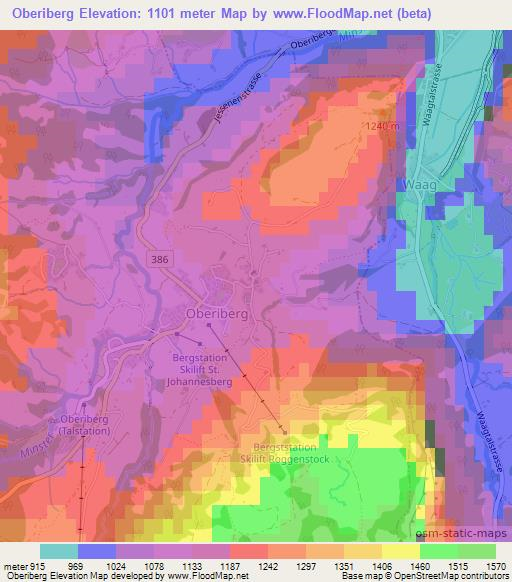 Oberiberg,Switzerland Elevation Map