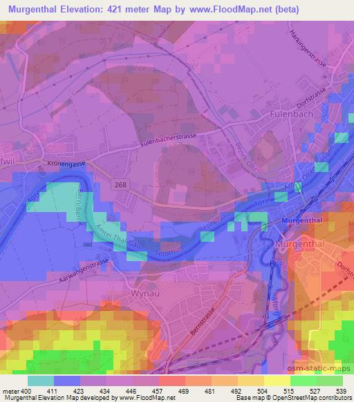 Murgenthal,Switzerland Elevation Map