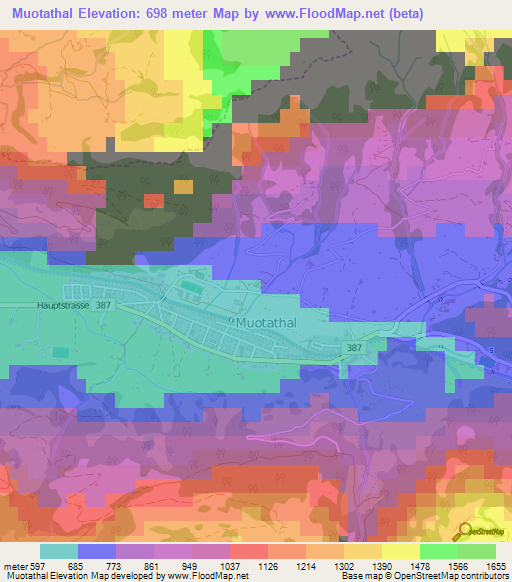 Muotathal,Switzerland Elevation Map