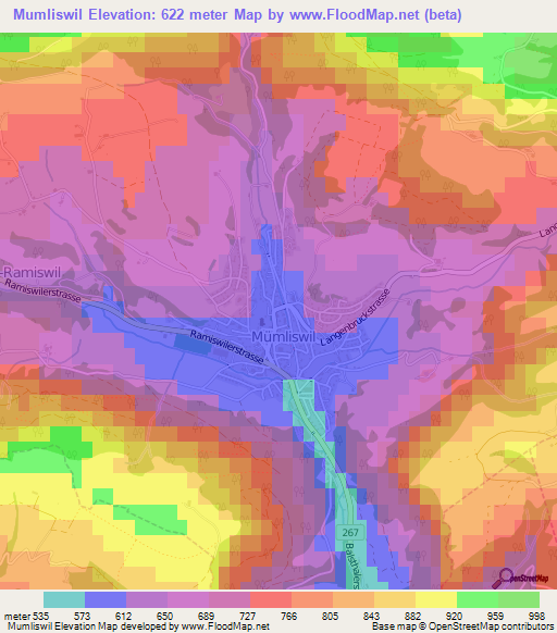 Mumliswil,Switzerland Elevation Map