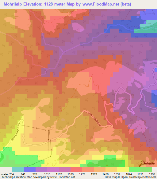 Mohrlialp,Switzerland Elevation Map