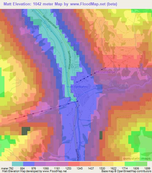 Matt,Switzerland Elevation Map