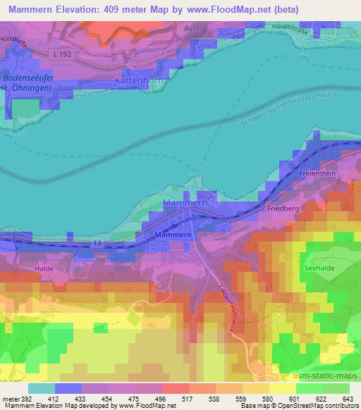 Mammern,Switzerland Elevation Map