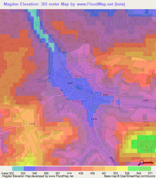 Magden,Switzerland Elevation Map