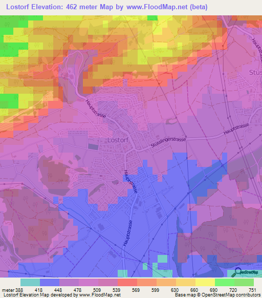 Lostorf,Switzerland Elevation Map