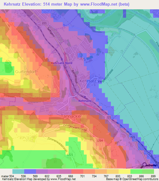 Kehrsatz,Switzerland Elevation Map