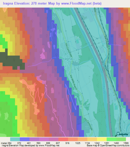 Iragna,Switzerland Elevation Map