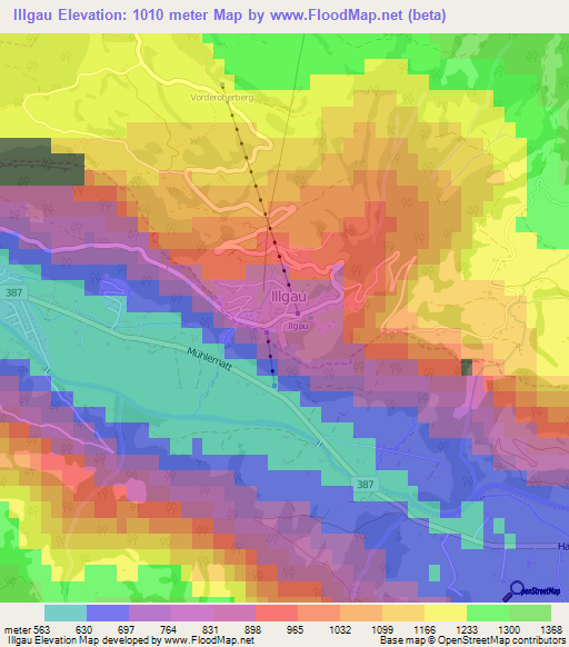 Illgau,Switzerland Elevation Map