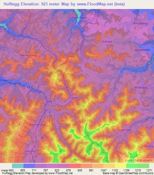 Hulftegg,Switzerland Elevation Map