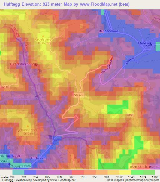 Hulftegg,Switzerland Elevation Map