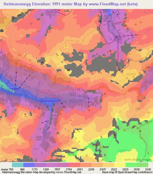 Heitmannsegg,Switzerland Elevation Map