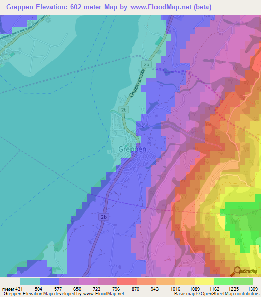 Greppen,Switzerland Elevation Map