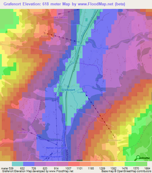 Grafenort,Switzerland Elevation Map