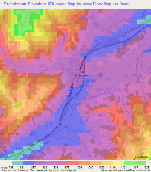 Escholzmatt,Switzerland Elevation Map