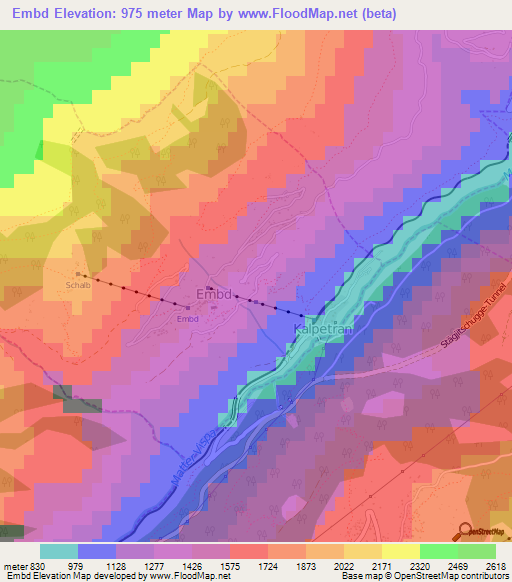 Embd,Switzerland Elevation Map