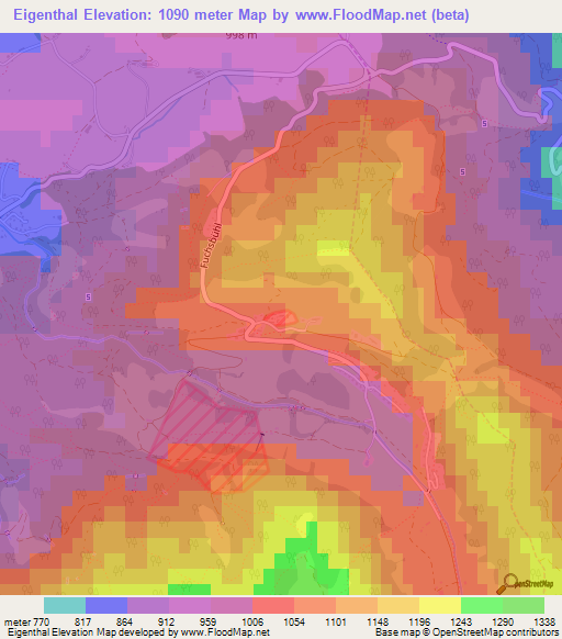 Eigenthal,Switzerland Elevation Map