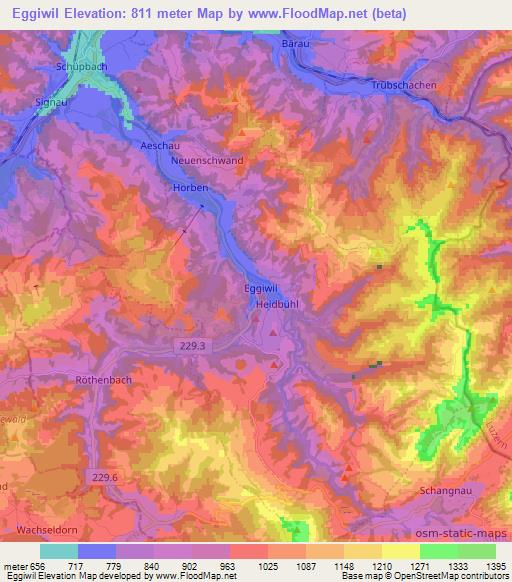 Eggiwil,Switzerland Elevation Map