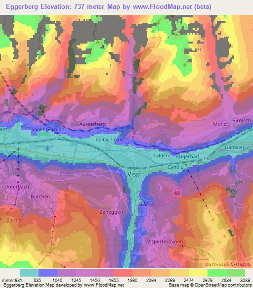 Eggerberg,Switzerland Elevation Map