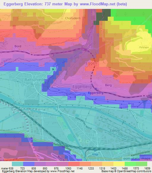 Eggerberg,Switzerland Elevation Map