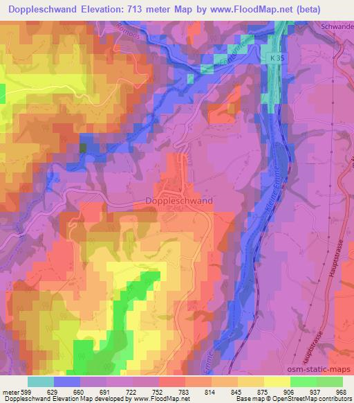 Doppleschwand,Switzerland Elevation Map