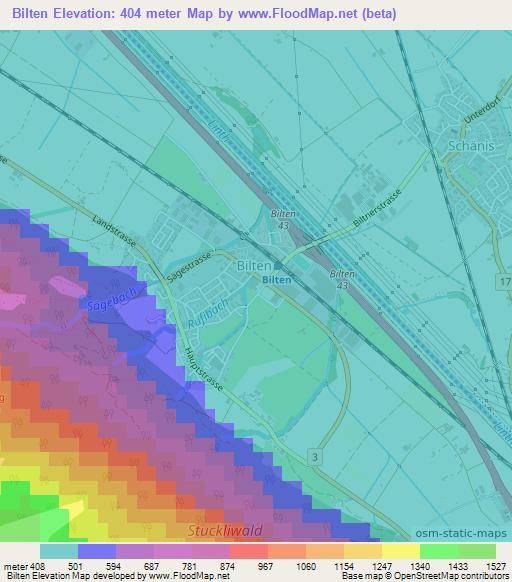 Bilten,Switzerland Elevation Map