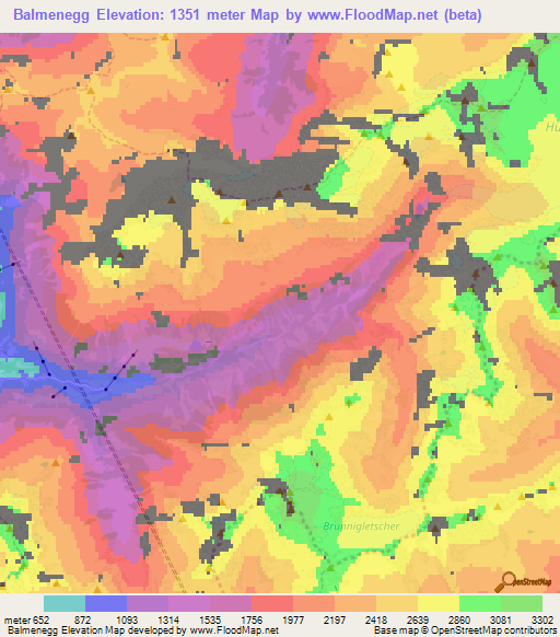 Balmenegg,Switzerland Elevation Map