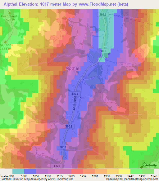 Alpthal,Switzerland Elevation Map